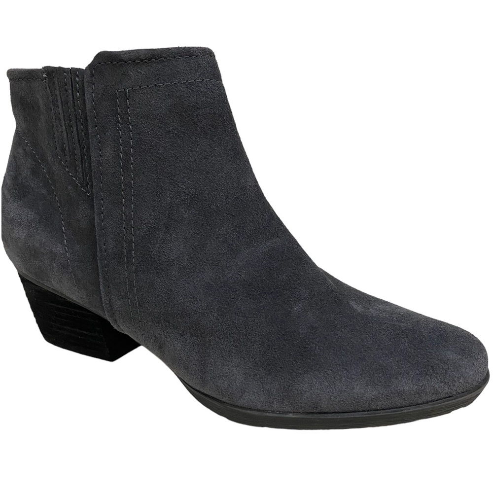 Blondo Waterproof Nubuck Suede Charcoal Side Zip Anke Booties Size 9 1/2 Medium